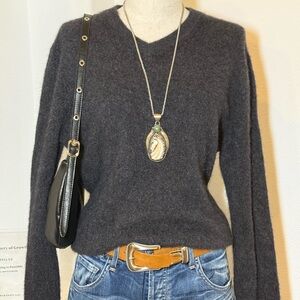 100% Cashmere Charcoal Paolo Mondo Sweater